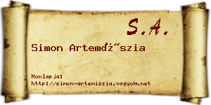 Simon Artemíszia névjegykártya